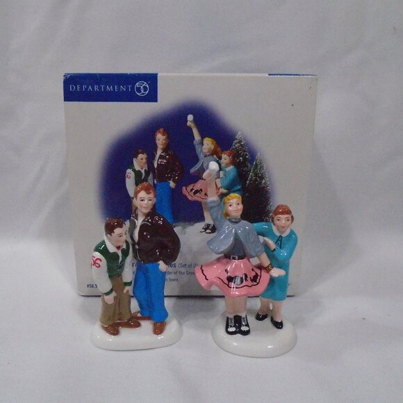 Dept. 56 The Original Snow Village Start Your Engines 2-Piece Figurine Set - Picture 1 of 1